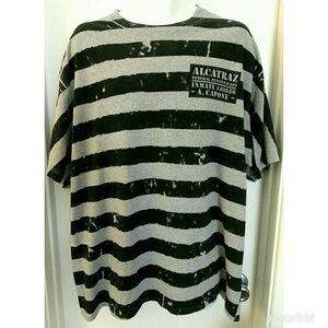 Men's A.Capone Alcatraz Inmate shirt sz xl